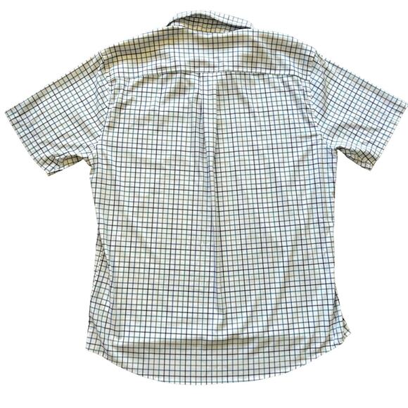 Johnnie-O Polo Shirt Mens Large White Blue Purple Plaid Prep-Formance Stretch - Picture 2 of 14